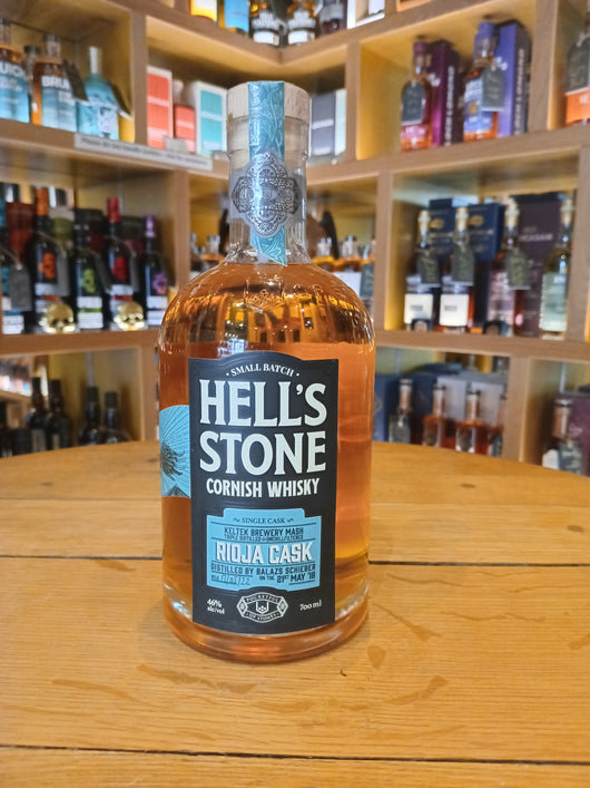 Hell's Stone Cornish Whisky Rioja Cask 46%abv 70cl