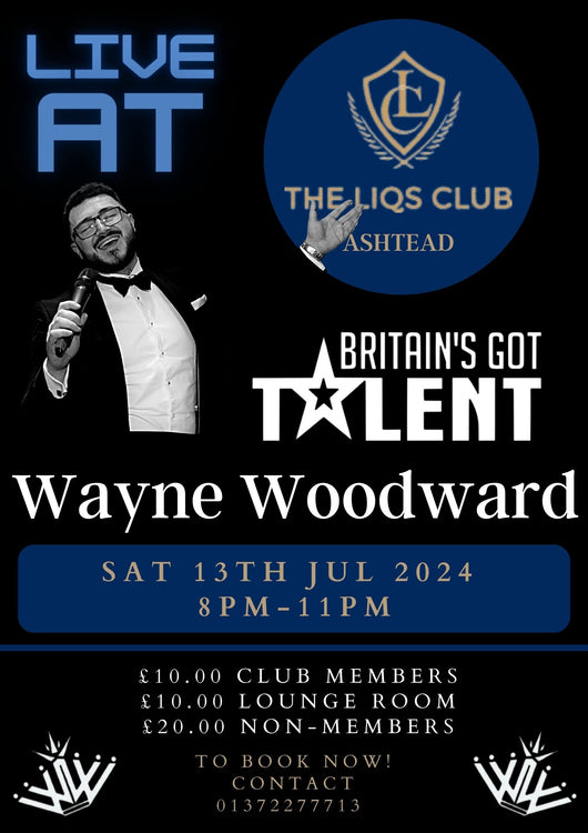 Live Music with Wayne Woodward - 8pm Saturday 13th July 2024