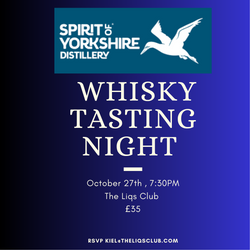 Filey Bay Whisky Tasting night 27th October.