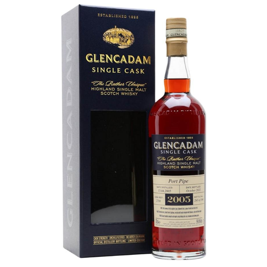 Glencadam Single Cask  2005 Port Pipe (70cl,59%ABV)