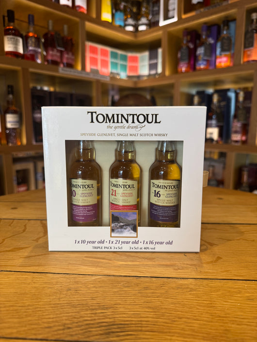 Tomintoul Triple-Pack 10 Yrs, 16 Yrs & 21 Yrs  3 x 5cl