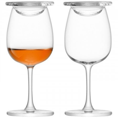 Whisky Islay Nosing Glass & Glass Cover X 2